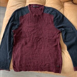 John Varvatos Wool & Cotton Blend Crewneck Sweater